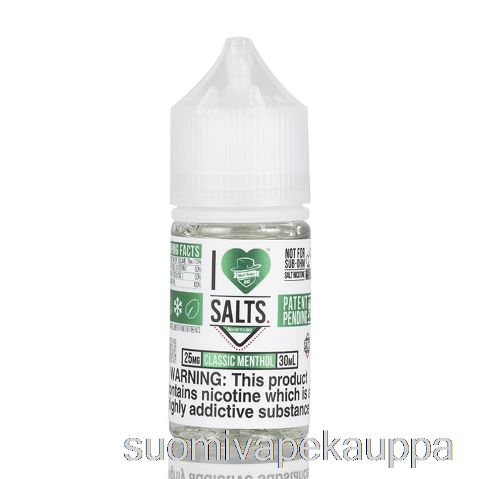 Vape Kauppa Klassinen Mentoli - Rakastan Suoloja - 30ml 25mg